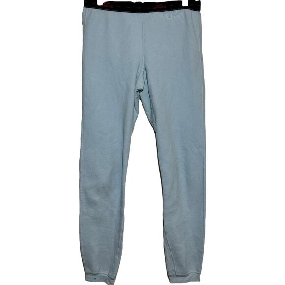 Hot Chillys Fleece Thermal Base Layer Pants Lightweight Elastic Waist Blue 30" M - Picture 1 of 4